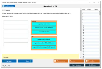Cisco 300-115 CCNP Cisco IP Switched Networks (SWITCH v2.0) Practice test exam simulator test engine exam Prep practice test questions answers Image 2