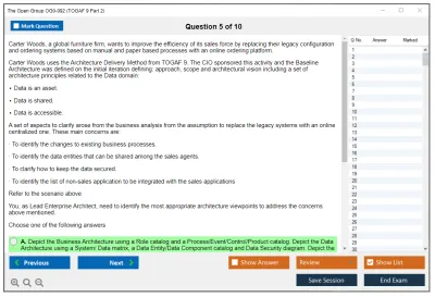 The Open Group OG0-092 TOGAF 9 Part 2 Practice test exam simulator test engine exam Prep practice test questions answers Image 5