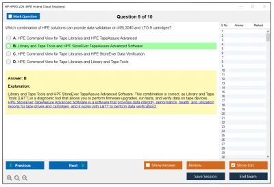 HP HPE0-V25 HPE Hybrid Cloud Solutions Practice test exam simulator test engine exam Prep practice test questions answers Image 9