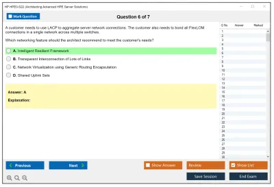HP HPE0-S22 Architecting Advanced HPE Server Solutions Practice test exam simulator test engine exam Prep practice test questions answers Image 6