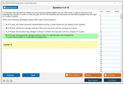 HRCI GPHR Global Professional in Human Resource Practice test exam simulator test engine exam Prep practice test questions answers Image 4