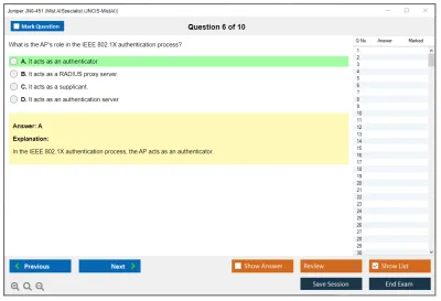 Juniper JN0-451 Mist AI - Specialist (JNCIS-MistAI) Practice test exam simulator test engine exam Prep practice test questions answers Image 6