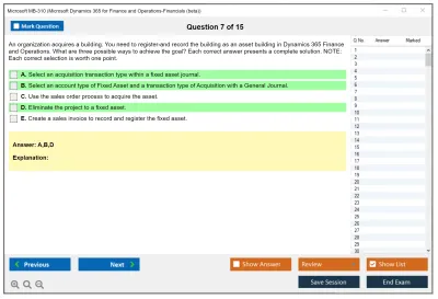 Microsoft MB-310 Microsoft Dynamics 365 Finance Practice test exam simulator test engine exam Prep practice test questions answers Image 7