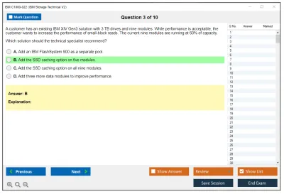 IBM C1000-022 IBM Storage Technical V2 Practice test exam simulator test engine exam Prep practice test questions answers Image 3