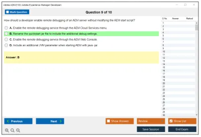 Adobe AD0-E103 Adobe Experience Manager Developer Practice test exam simulator test engine exam Prep practice test questions answers Image 9