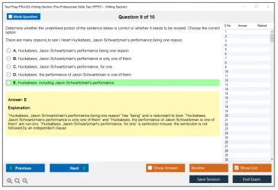 Test Prep PRAXIS-Writing-Section Pre-Professional Skills Test (PPST) - Writing Section Practice test exam simulator test engine exam Prep practice test questions answers Image 9