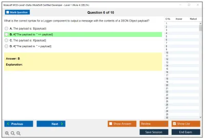 Mulesoft MCD-Level1-Delta MuleSoft Certified Developer - Level 1 (Mule 4) DELTA Practice test exam simulator test engine exam Prep practice test questions answers Image 6