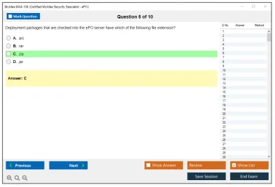 McAfee MA0-100 Certified McAfee Security Specialist - ePO Practice test exam simulator test engine exam Prep practice test questions answers Image 6