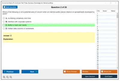 IIA IIA-CIA-Part3-3P CIA Exam Part Three: Business Knowledge for Internal Auditing Practice test exam simulator test engine exam Prep practice test questions answers Image 2