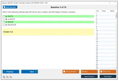 Genesys GE0-807 System Consultant, Genesys SIP SERVER (GCP8 - SIP) Practice test exam simulator test engine exam Prep practice test questions answers Image 3