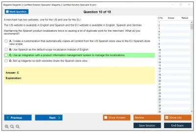 Magento Magento-2-Certified-Solution-Specialist Magento 2 Certified Solution Specialist Exam Practice test exam simulator test engine exam Prep practice test questions answers Image 10