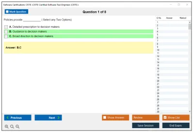 Software Certifications CSTE Certified Software Tester Practice test exam simulator test engine exam Prep practice test questions answers Image 1