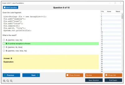 Oracle 1z0-811 Java Foundations Practice test exam simulator test engine exam Prep practice test questions answers Image 9