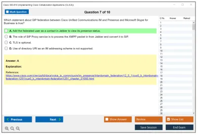 Cisco 300-810 Implementing Cisco Collaboration Applications (CLICA) Practice test exam simulator test engine exam Prep practice test questions answers Image 7