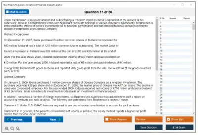 Test Prep CFA-Level-2 Chartered Financial Analyst Level 2 Practice test exam simulator test engine exam Prep practice test questions answers Image 15