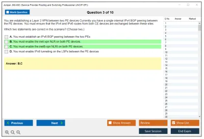 Juniper JN0-663 Service Provider Routing and Switching Professional (JNCIP-SP) Practice test exam simulator test engine exam Prep practice test questions answers Image 3