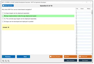 SAP C_FIORDEV_20 SAP Certified Development Associate - SAP Fiori Application Developer Practice test exam simulator test engine exam Prep practice test questions answers Image 8