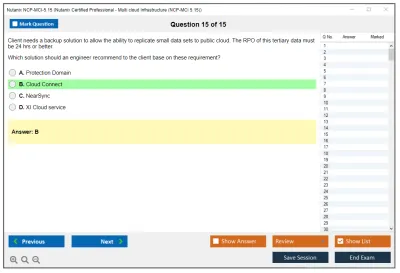 Nutanix NCP-MCI-5.15 Nutanix Certified Professional - Multi cloud Infrastructure (NCP-MCI 5.15) Practice test exam simulator test engine exam Prep practice test questions answers Image 15