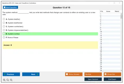 Salesforce DEV-501 Certified Force.com Advanced Developer Practice test exam simulator test engine exam Prep practice test questions answers Image 13