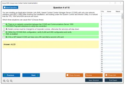 Avaya 6202 Avaya Aura Contact Center Implementation Practice test exam simulator test engine exam Prep practice test questions answers Image 4