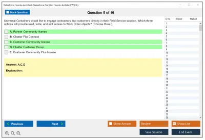 Salesforce Heroku-Architect Salesforce Certified Heroku Architect Practice test exam simulator test engine exam Prep practice test questions answers Image 5
