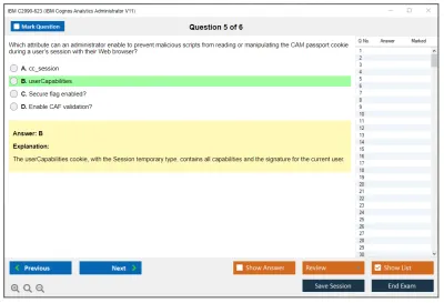 IBM C2090-623 IBM Cognos Analytics Administrator V1 Practice test exam simulator test engine exam Prep practice test questions answers Image 5