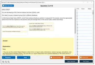 Microsoft 70-466 Implementing Data Models and Reports with Microsoft SQL Server 2014 Practice test exam simulator test engine exam Prep practice test questions answers Image 2