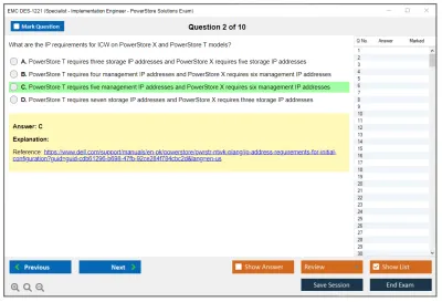 EMC DES-1221 Specialist - Implementation Engineer PowerStore Solutions Version 1.0 Practice test exam simulator test engine exam Prep practice test questions answers Image 2