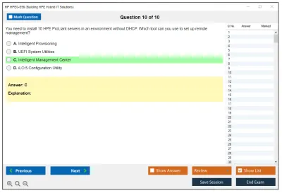 HP HPE0-S56 Building HPE Hybrid IT Solutions Practice test exam simulator test engine exam Prep practice test questions answers Image 10