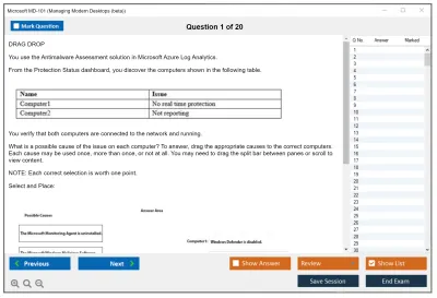 Microsoft MD-101 Managing Modern Desktops Practice test exam simulator test engine exam Prep practice test questions answers Image 1