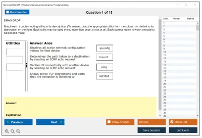 Microsoft 98-365 Windows Server Administration Fundamentals Practice test exam simulator test engine exam Prep practice test questions answers Image 1