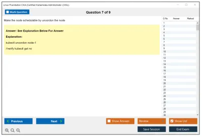 Linux Foundation CKA Certified Kubernetes Administrator (CKA) Program Practice test exam simulator test engine exam Prep practice test questions answers Image 7