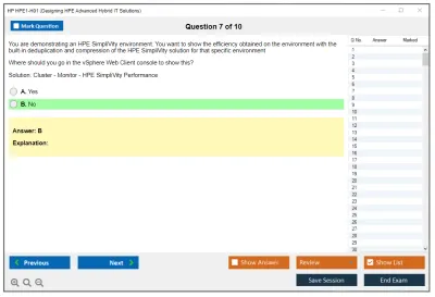 HP HPE1-H01 Designing HPE Advanced Hybrid IT Solutions Practice test exam simulator test engine exam Prep practice test questions answers Image 7