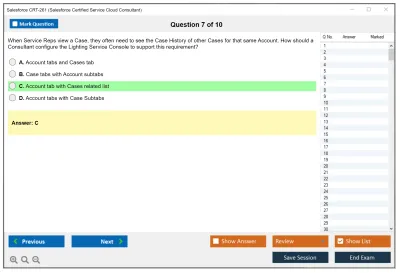 Salesforce CRT-261 Salesforce Certification Preparation for Service Cloud Consultant Practice test exam simulator test engine exam Prep practice test questions answers Image 7