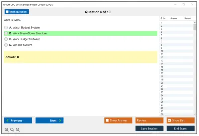 GAQM CPD-001 Certified Project Director (CPD) Practice test exam simulator test engine exam Prep practice test questions answers Image 4