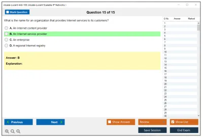Alcatel-Lucent 4A0-100 Nokia Scalable IP Networks Practice test exam simulator test engine exam Prep practice test questions answers Image 15