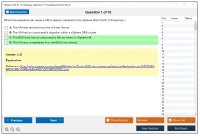 VMware 2V0-01.19 VMware vSphere 6.7 Foundations Exam 2019 Practice test exam simulator test engine exam Prep practice test questions answers Image 1