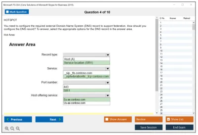 Microsoft 70-334 Core Solutions of Microsoft Skype for Business 2015 Practice test exam simulator test engine exam Prep practice test questions answers Image 4