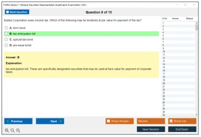 FINRA Series-7 General Securities Representative Qualification Examination (GS) Practice test exam simulator test engine exam Prep practice test questions answers Image 8