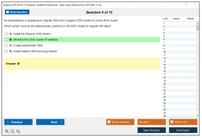 Nutanix NCP-MCI-5.15 Nutanix Certified Professional - Multi cloud Infrastructure (NCP-MCI 5.15) Practice test exam simulator test engine exam Prep practice test questions answers Image 9