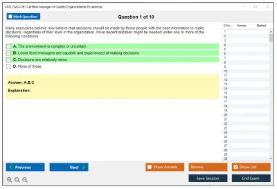 ASQ CMQ-OE Certified Manager of Quality/Organizational Excellence Exam Practice test exam simulator test engine exam Prep practice test questions answers Image 1