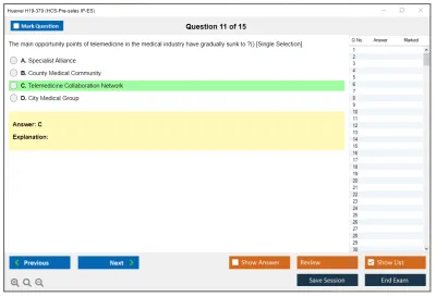 Huawei H19-370 HCS-Pre-sales IP-ES Practice test exam simulator test engine exam Prep practice test questions answers Image 11