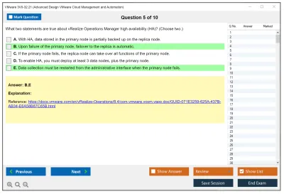 VMware 3V0-32.21 Advanced Design VMware Cloud Management and Automation Practice test exam simulator test engine exam Prep practice test questions answers Image 5
