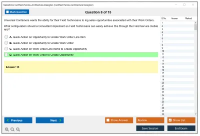 Salesforce Certified-Heroku-Architecture-Designer Salesforce Certified Heroku Architect Practice test exam simulator test engine exam Prep practice test questions answers Image 8