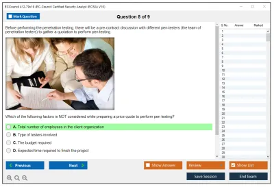 ECCouncil 412-79v10 EC-Council Certified Security Analyst (ECSA) V10 Practice test exam simulator test engine exam Prep practice test questions answers Image 8