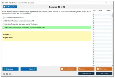 IBM C2070-982 IBM Case Foundation V5.2, Specialist Practice test exam simulator test engine exam Prep practice test questions answers Image 10