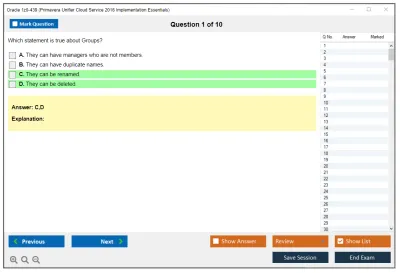 Oracle 1z0-439 Primavera Unifier Cloud Service 2016 Implementation Essentials Practice test exam simulator test engine exam Prep practice test questions answers Image 1