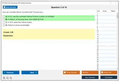 HP HPE2-K42 Designing HPE Nimble Solutions Practice test exam simulator test engine exam Prep practice test questions answers Image 3