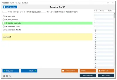 ASQ CSSBB Certified Six Sigma Black Belt Practice test exam simulator test engine exam Prep practice test questions answers Image 9