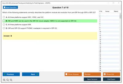 Cisco 644-068 Advanced Routing and Switching for Field Engineers – ARSFE Practice test exam simulator test engine exam Prep practice test questions answers Image 7
